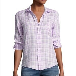 Frank & Eileen Linen Plaid Button Down